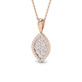 Freda Cluster Pendant 0.5ct Gold  Diamond(Without Chain )