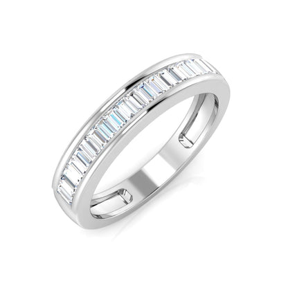 0.30-1.00ct Lab-Grown D/VVS Baguette Cut Diamond Half Eternity Ring.