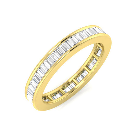 Baguette Cut Diamond Full Eternity Ring | Lab & Natural | Channel Set