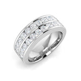 Lab-Grown Double Row Diamond Channel Set Half Eternity Ring | 0.5ct - 1ct