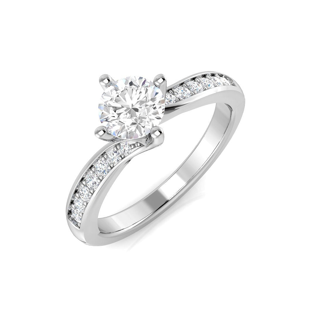 Diamond Faskirk Engagement Ring | 0.75ct | Hallmarked Gold & Platinum