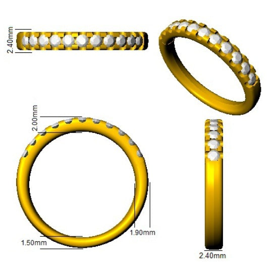 Diamond Half Eternity Ring | 0.15ct - 2.25ct | Lab-Grown & Natural Diamonds