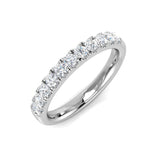 0.15-2.00ct Lab-Grown Round Cut D/VVS Diamond Half Eternity Ring