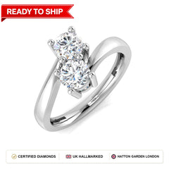 Lab grown diamond earring