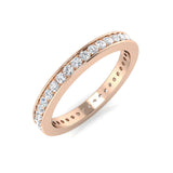 0.50 Carat Lab-Grown Round Cut D/VVS Diamond Channel Set Full Eternity Ring.