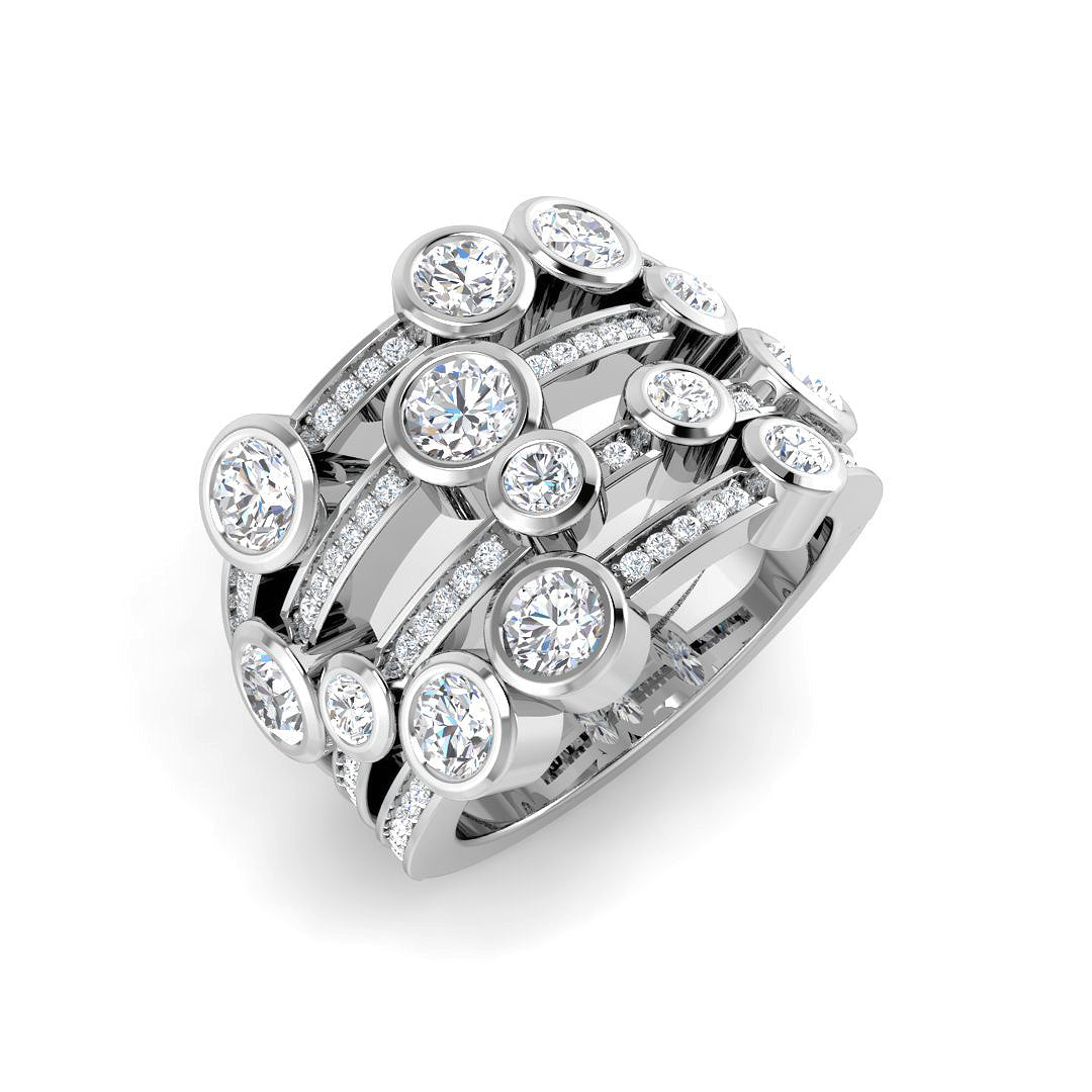 Diamond Bubble Cluster Ring | 0.75ct - 2.25ct | Lab-Grown & Natural Diamonds