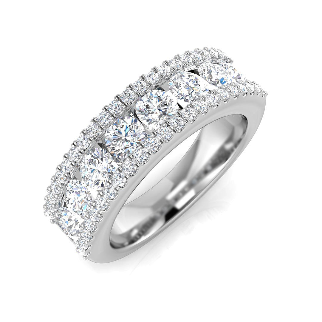 Diamond Pave Ring | 1.5ct | Hallmarked Gold & Platinum