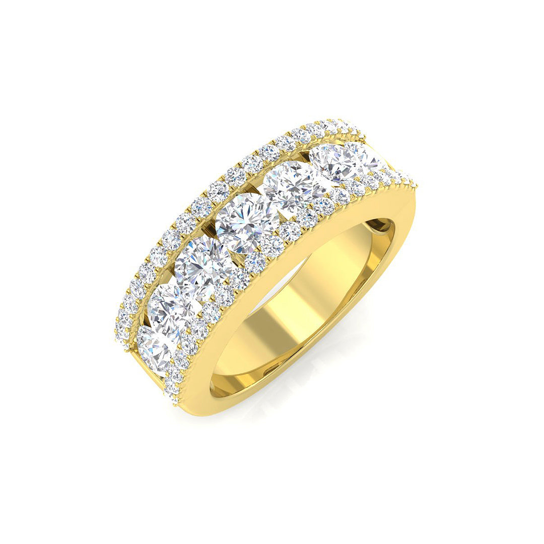Diamond Kismarnock Half Eternity Ring | 1ct - 2ct