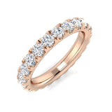 Lab-Grown Diamond Full Eternity Ring Claw Set Wedding Band UK Hallmarked | 0.2ct - 4ct