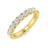 Lab-Grown Diamond Full Eternity Ring Claw Set Wedding Band UK Hallmarked | 0.2ct - 4ct