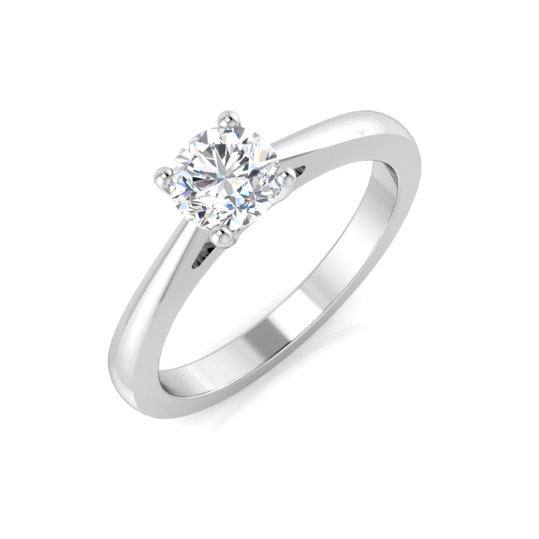 0.50 Ct D-E/VS Lab Grown Diamond Solitaire Ring 950 Platinum Ready To Ship