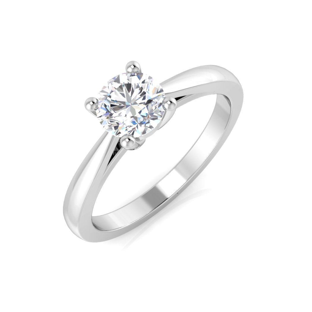 0.80 Ct D-E/VS Lab Grown Diamond Solitaire Ring 950 Platinum Ready To Ship