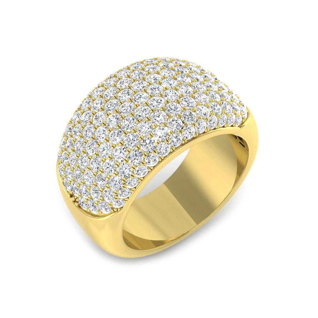 Diamond Chikwick Pave Ring | 1ct - 2.5ct | Hallmarked Gold & Platinum