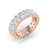 2.00 to 4.00ct Lab-Grown Round Cut D/VVS Diamond Honey Comb Set Full Eternity Ring.