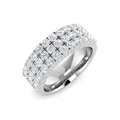 1.30Carat D-E/VS Lab Grown Diamond Half Eternity Wedding Ring 9k White Gold Ready To Ship