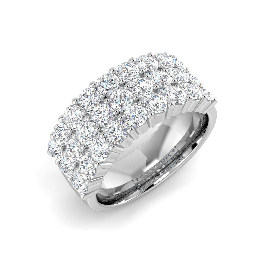 2.30Carat D-E/VS Lab Grown Diamond Half Eternity Wedding Ring 9k White Gold Ready To Ship
