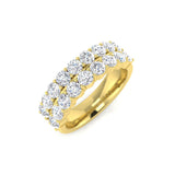 1.50-3.00ct D/VVS Lab-Grown Round Cut Diamond Claw-Set Half Eternity Ring