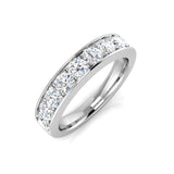 0.10-1.00ct Lab-Grown Round Cut D/VVS Diamond Half Eternity Ring