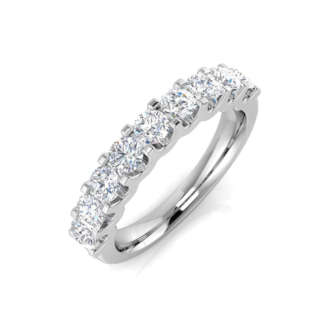 Round Cut Diamond Half Eternity Ring | 0.33ct - 1ct | Lab-Grown & Natural Diamonds