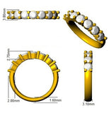 7-Stone Diamond Eternity Ring | 0.5-2.25 Ct | Lab-Grown & Natural