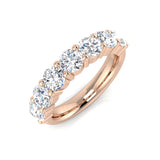 0.50-2.25ct Lab-Grown D/VVS Round Cut Diamond Prong Set Half Eternity Ring.