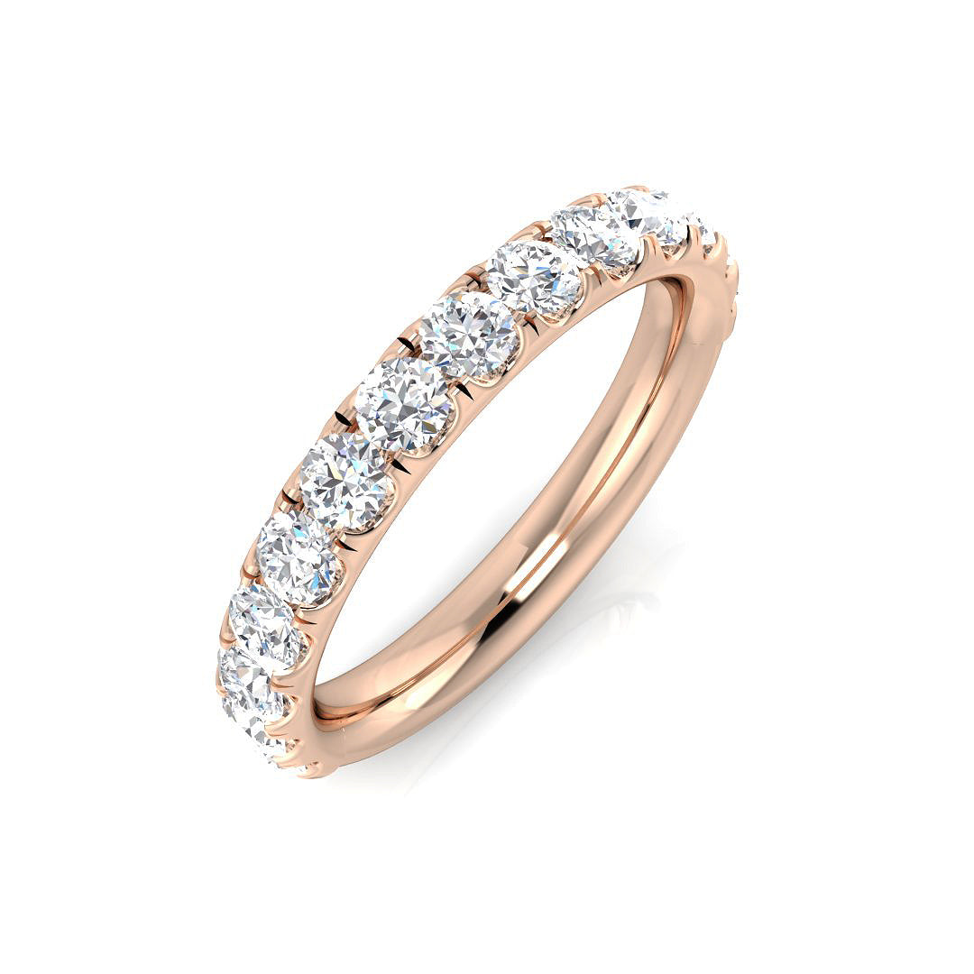 Round Cut Diamond Half Eternity Ring | 0.1ct - 1.00 ct | Gold & Platinum