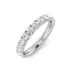 1.00Carat D-E/VS Lab Grown Diamond Half Eternity Wedding Ring 9k White Gold Ready To Ship