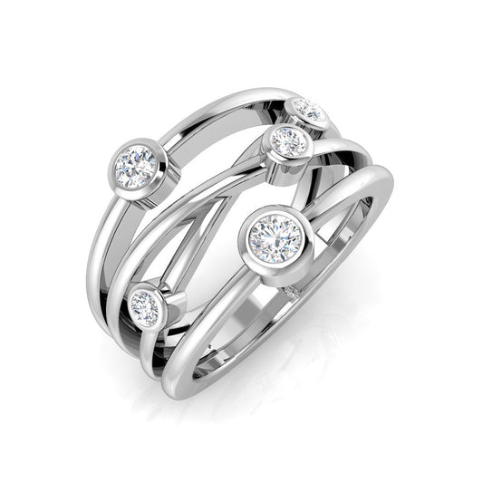 Diamond Bubble Swirl Ring | 0.5 Carat | Lab-Grown & Natural Diamonds