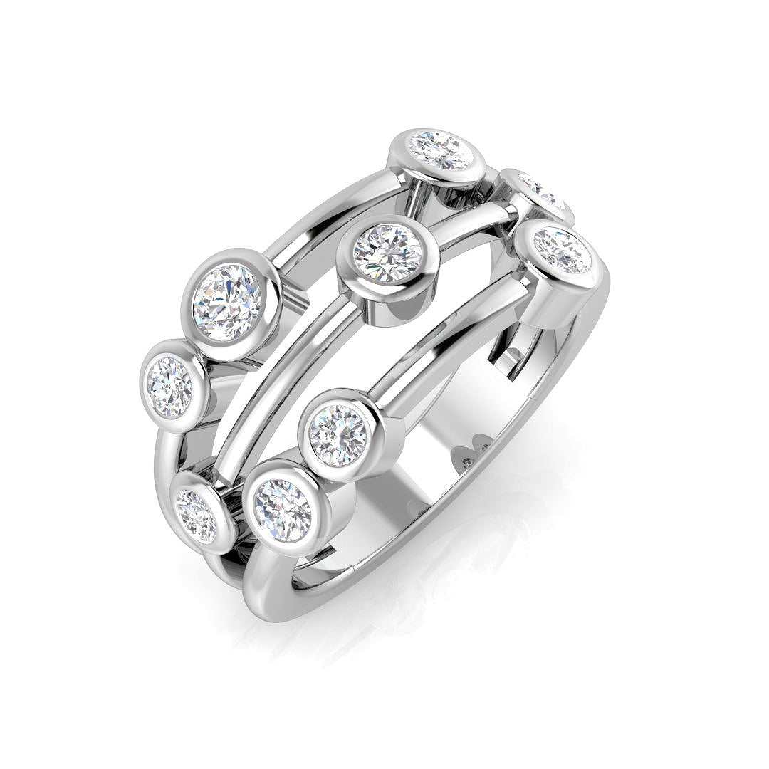 0.69Ct Lab Grown Diamond Ring in 9k White Gold