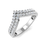 Sparkling Diamond Wishbone Ring | 0.33ct–0.50ct | Hallmarked Gold & Platinum