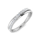 0.25ct Lab-Grown Round Cut D/VVS Diamond Half Eternity Ring