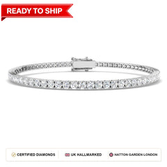 Lab grown diamond tennis bracelet