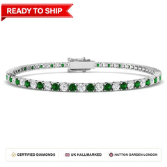 Lab grown diamond tennis bracelet