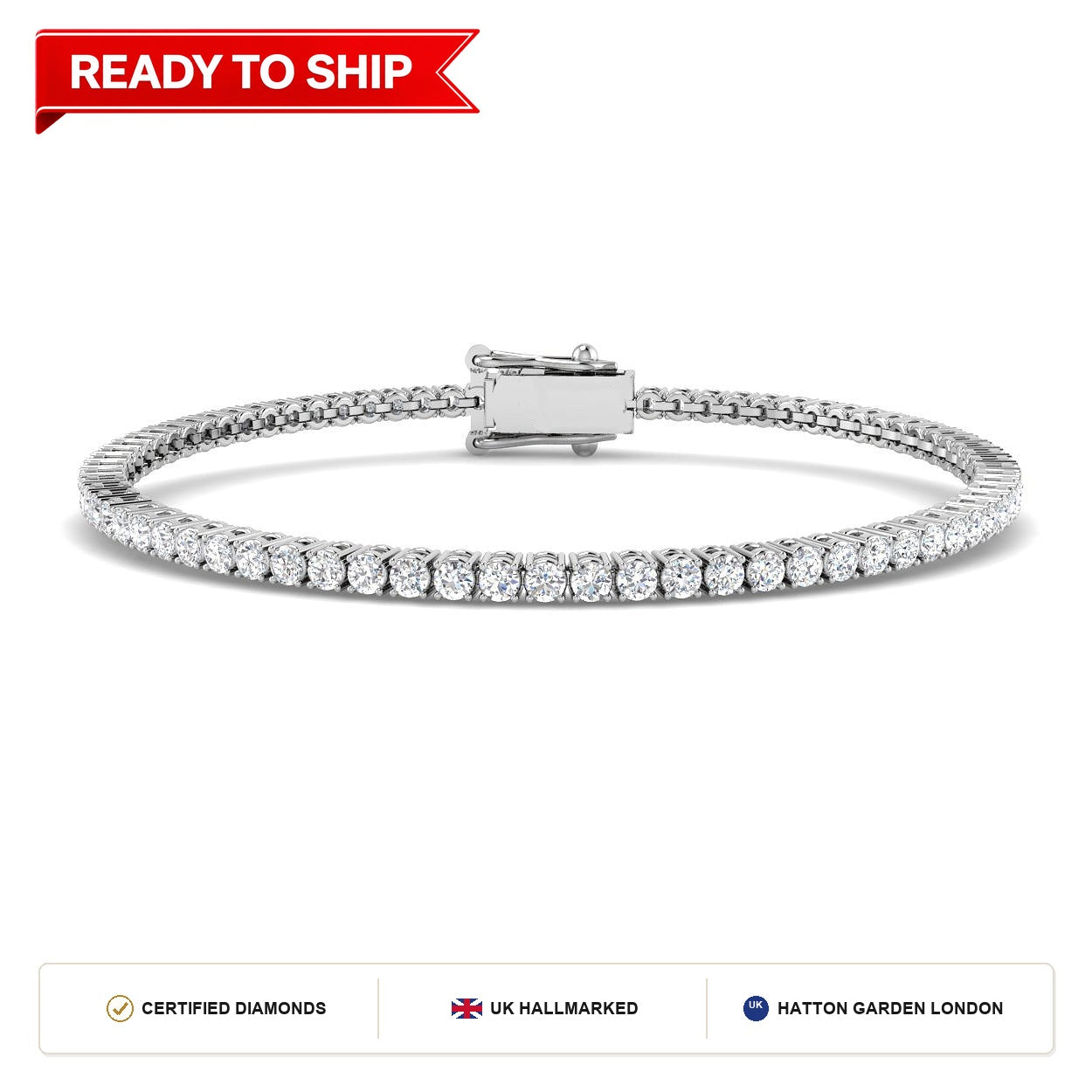 Lab grown diamond tennis bracelet