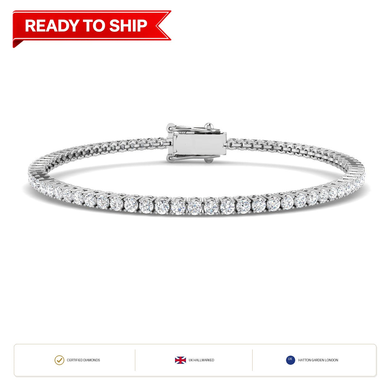 Lab grown diamond tennis bracelet