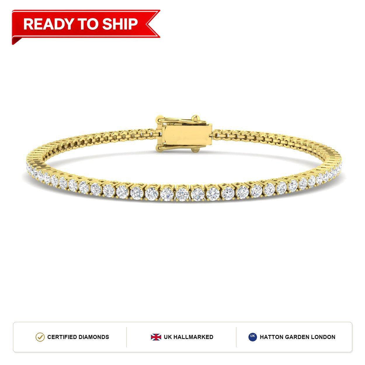 Lab grown diamond tennis bracelet