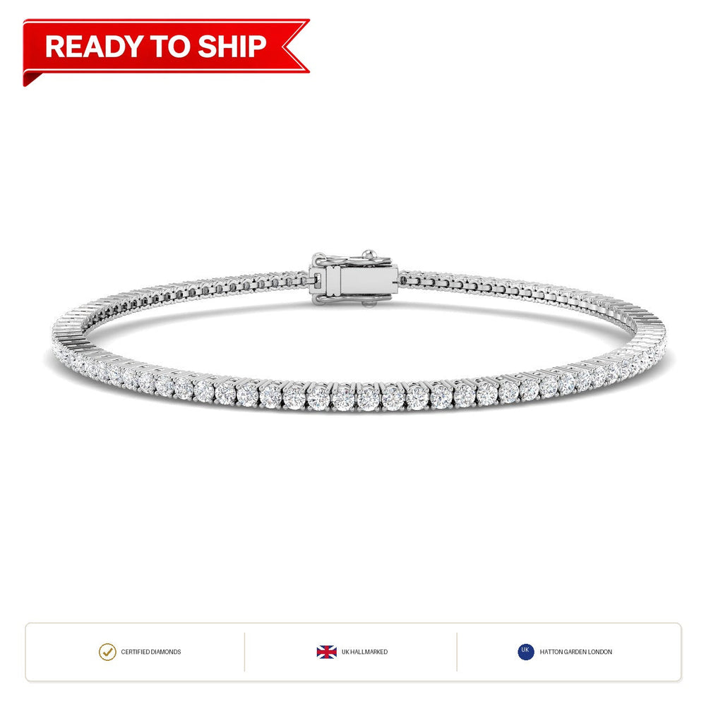 Lab grown diamond tennis bracelet
