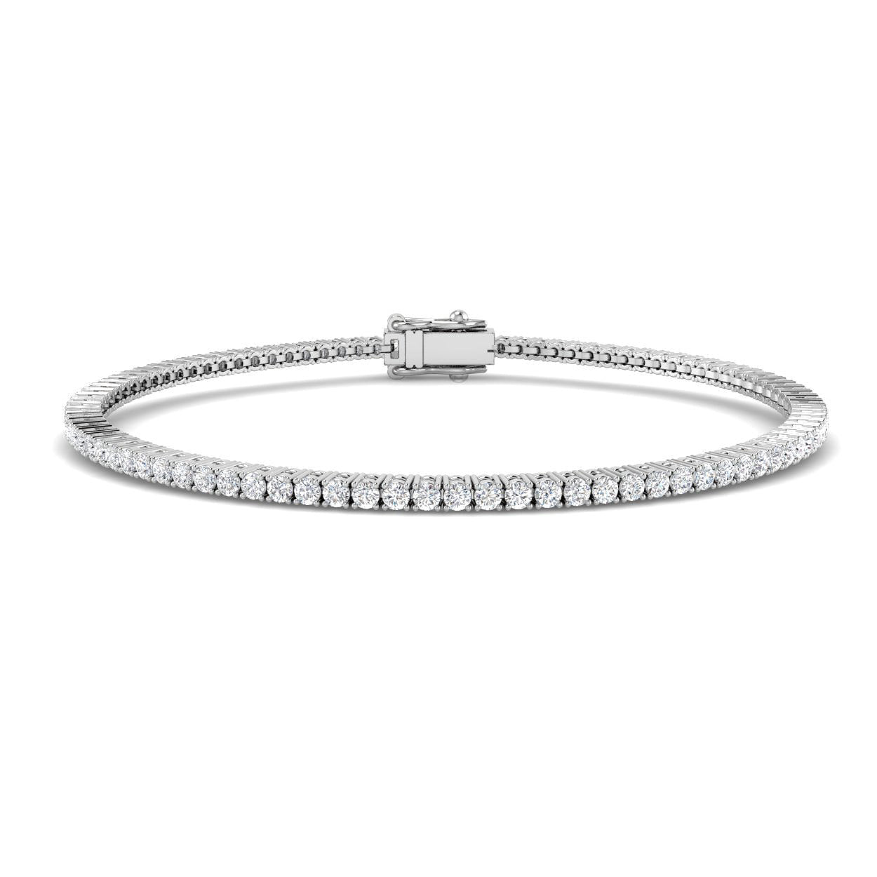 1.60 Carat D-E/VS Lab Grown Diamond Tennis Bracelet 9k White Gold Ready To Ship