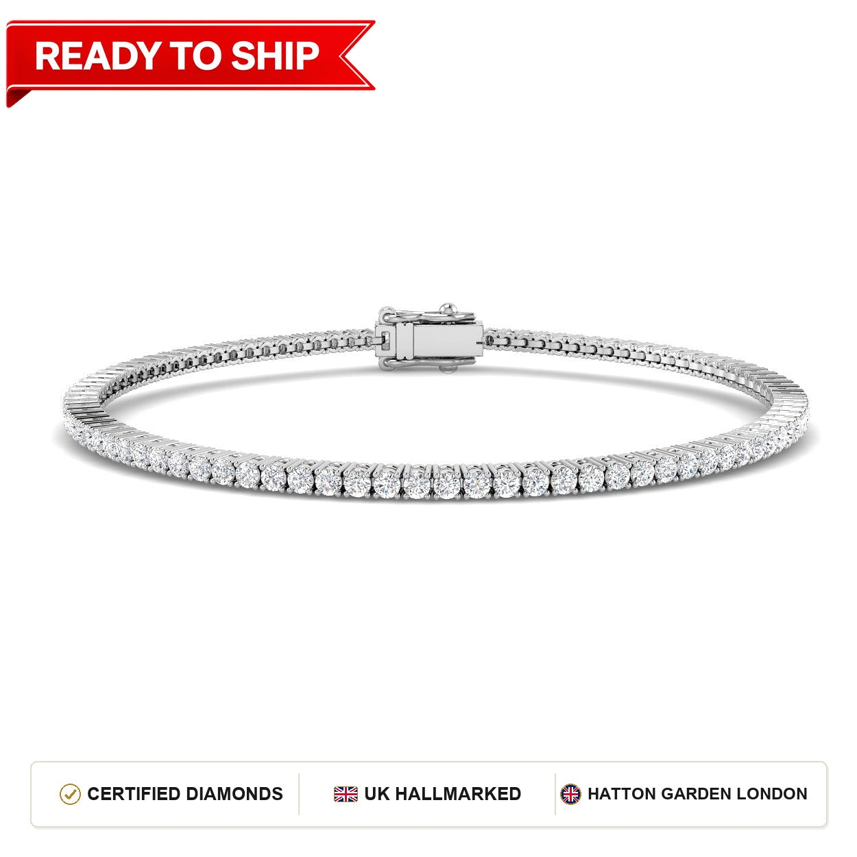 Lab grown diamond tennis bracelet