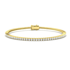 1.6 Carat Lab Grown Round Diamond Tennis Bracelet 9k Yellow Gold Ready To Ship