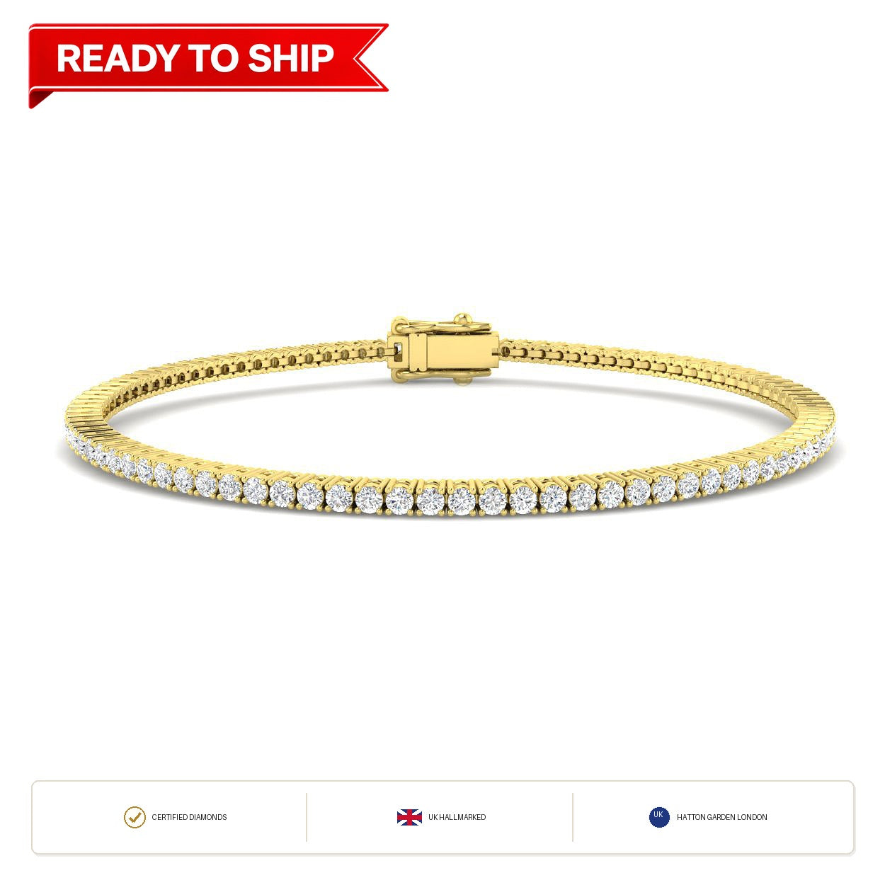 Lab grown diamond tennis bracelet