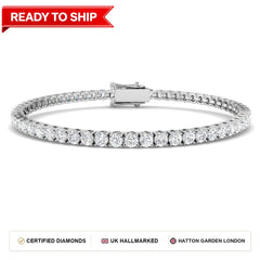 Lab grown diamond tennis bracelet