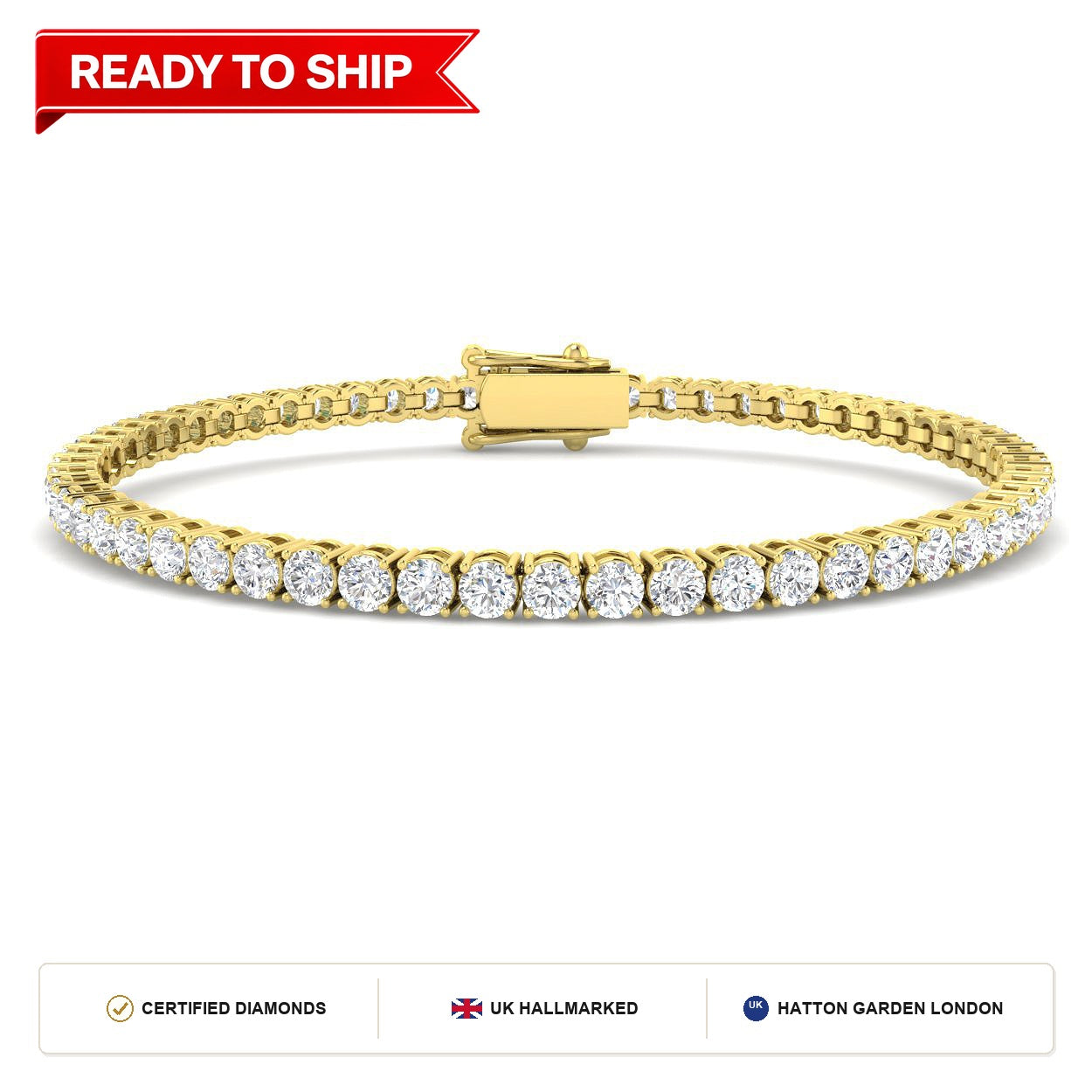 Lab grown diamond tennis bracelet