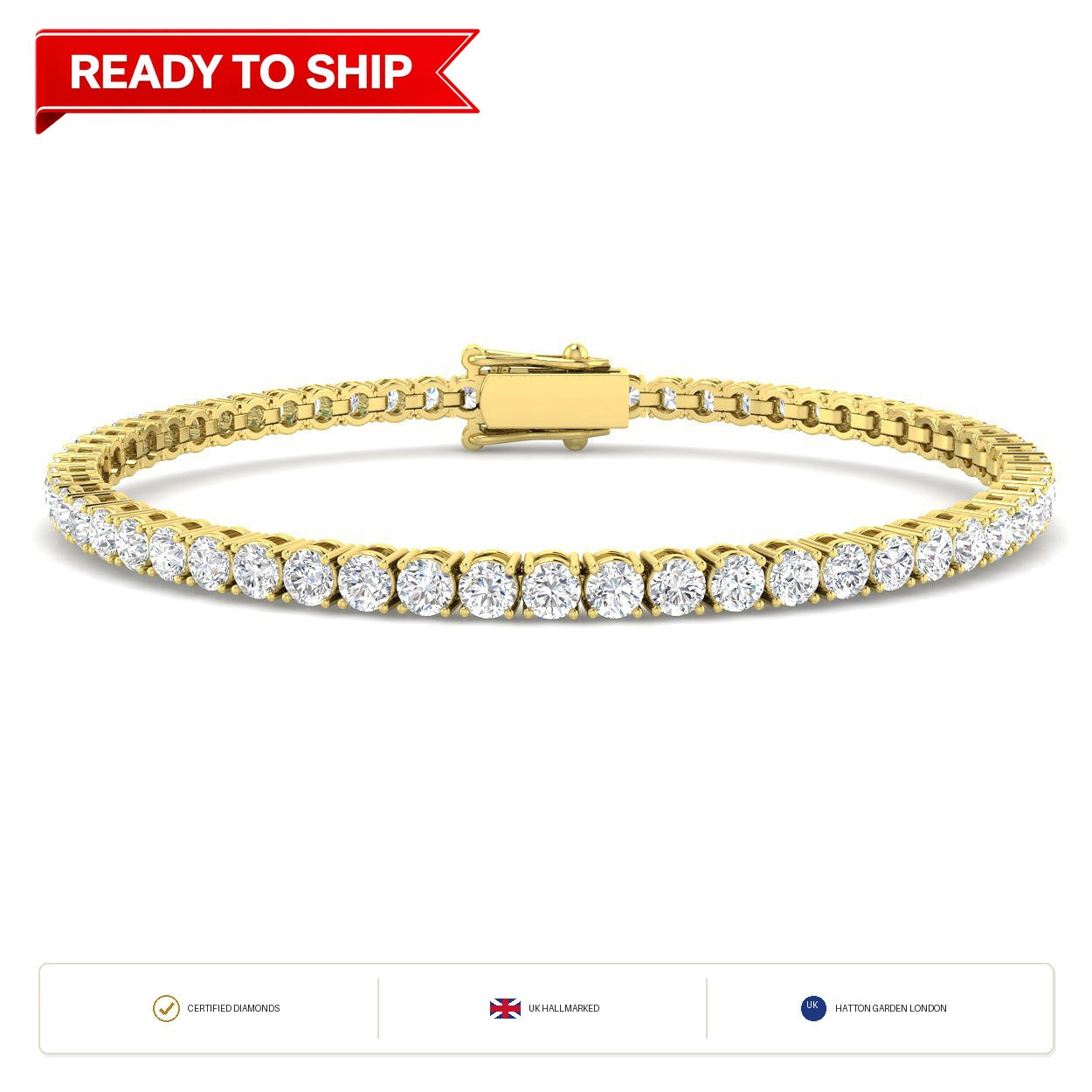 Lab grown diamond tennis bracelet