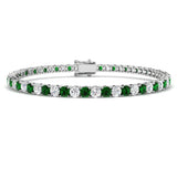 emerald gemstone tennis bracelet