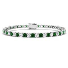 emerald gemstone tennis bracelet