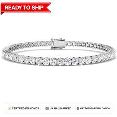 Lab grown diamond tennis bracelet