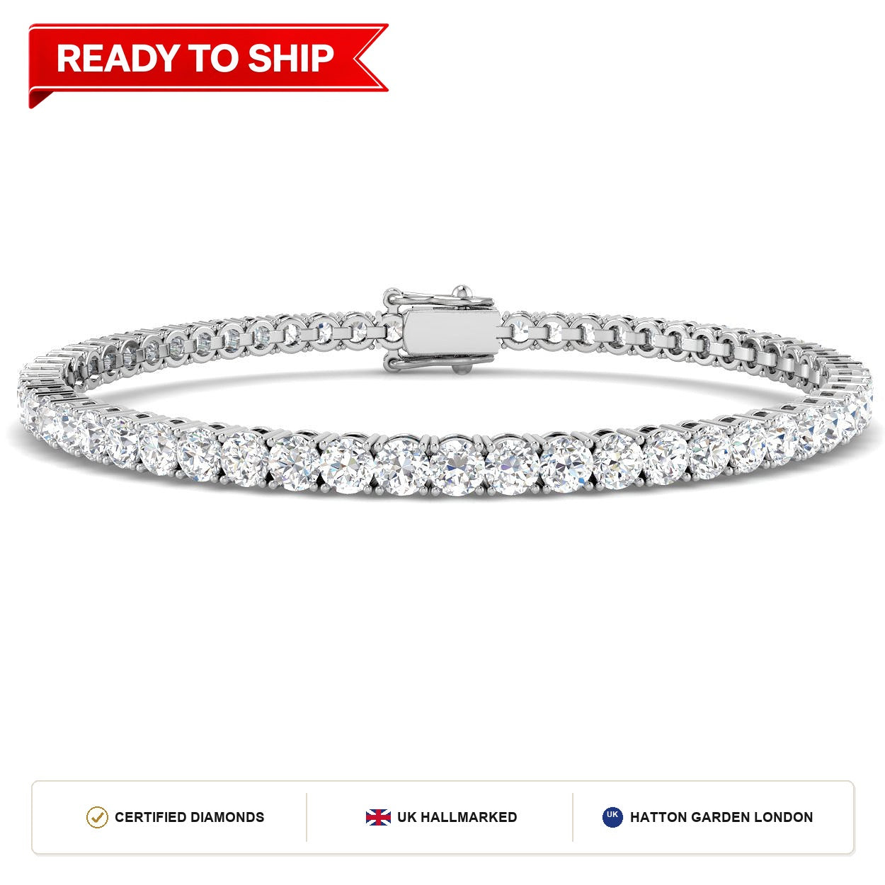 Lab grown diamond tennis bracelet