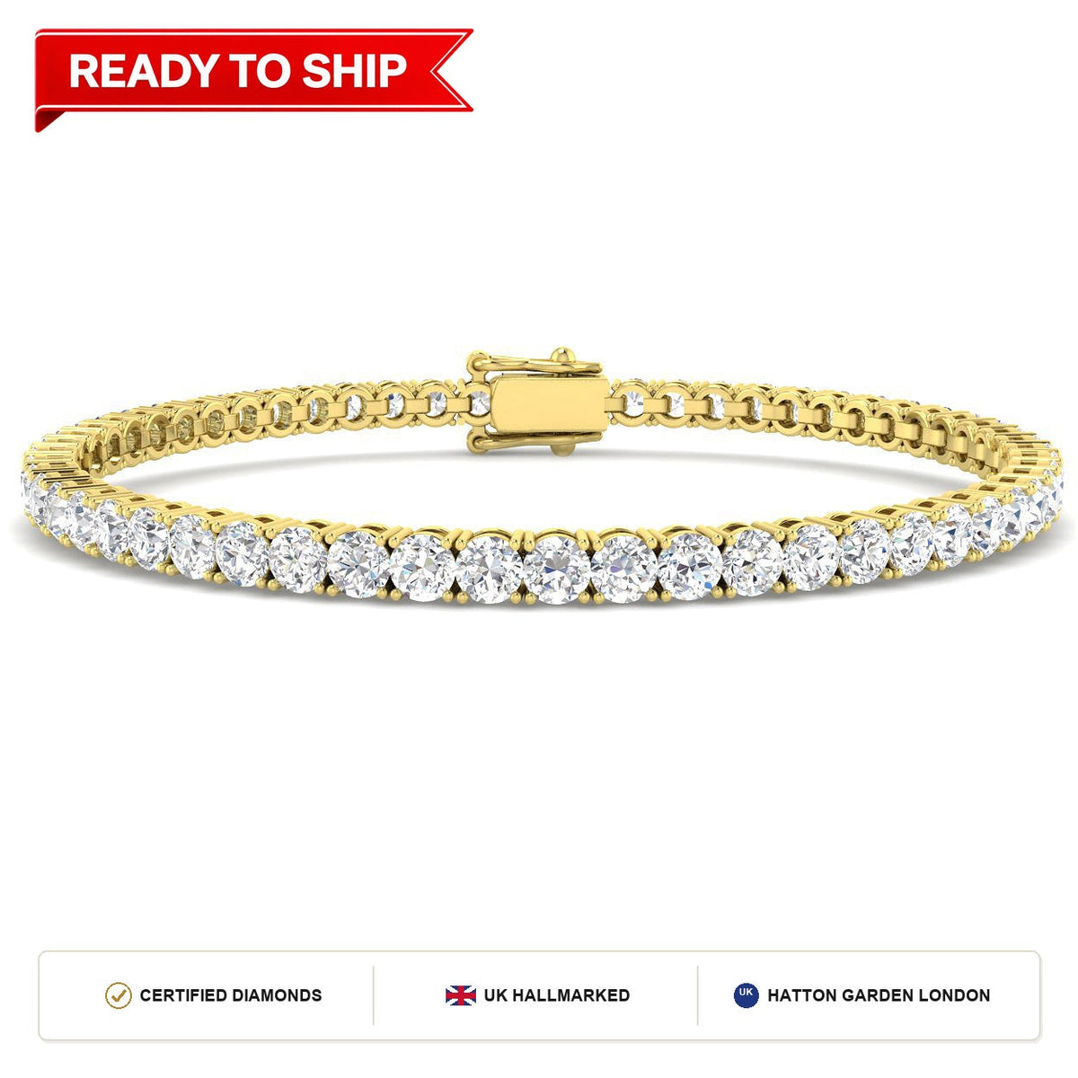 Lab grown diamond tennis bracelet