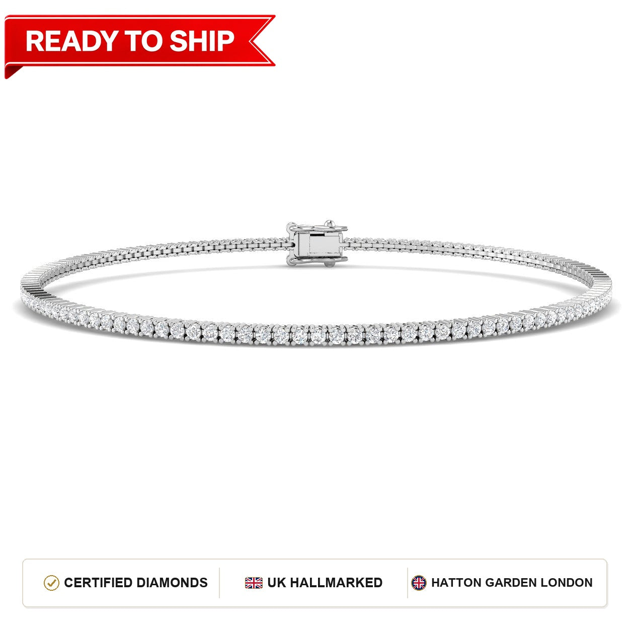 Lab grown diamond tennis bracelet